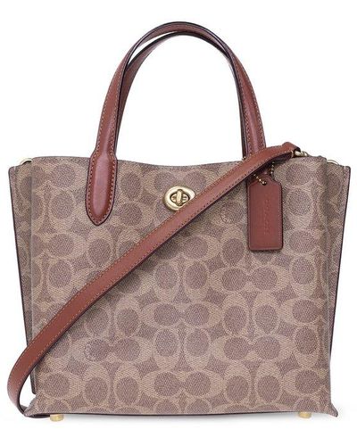 COACH Willow 24 Tote Bag - Brown