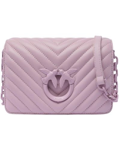 Pinko Love Mini Shoulder Bag - Purple