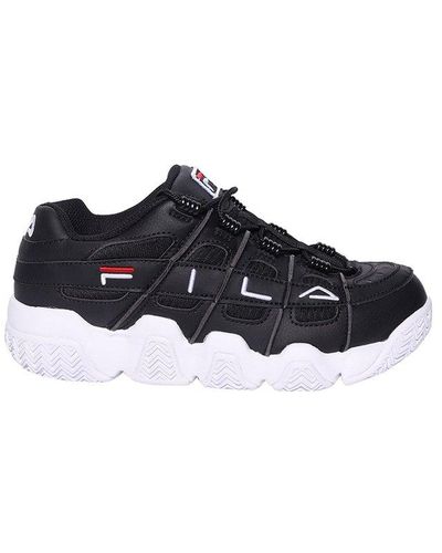 Fila Uproot Logo Embroidered Sneakers - Black