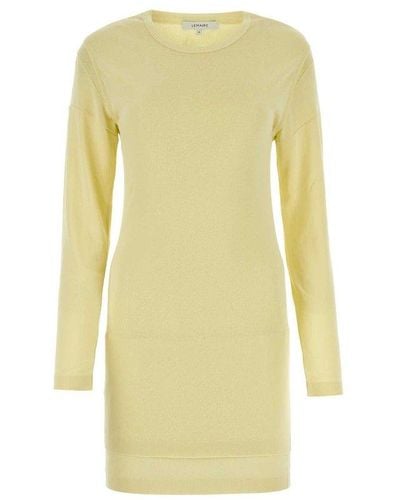 Lemaire Long Sleeved Knitted Mini Dress - Yellow