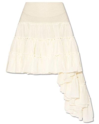 Loewe Silk Skirt, - White