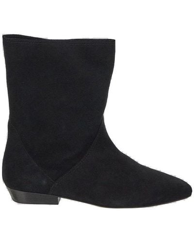 Isabel Marant Slaine Pointed-top Ankle Boots - Black