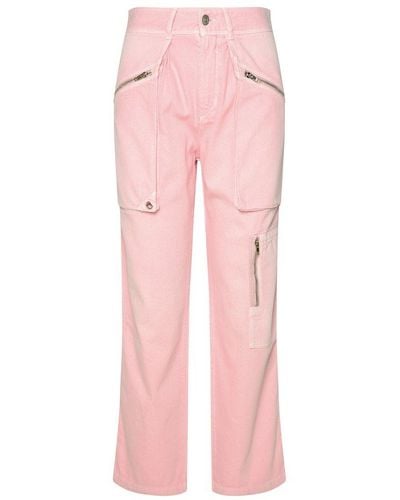 Isabel Marant Juliette Straight-leg Cargo Trousers - Pink