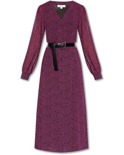 MICHAEL Michael Kors Belted Dress - Purple