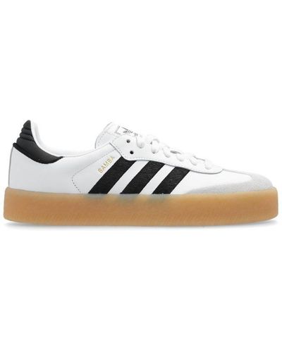 adidas Samba Side Stripe Detailed Trainers - White