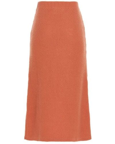 Chloé Flared Maxi Skirt - Orange