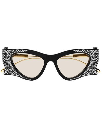 Gucci Geometric Frame Sunglasses - Brown