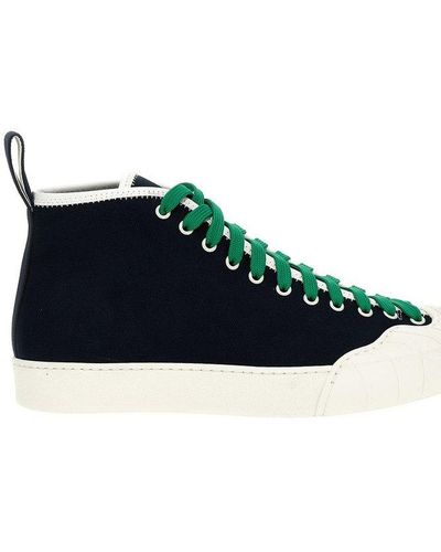 Sunnei Contrast-laces Chunky Sole Sneakers - Blue