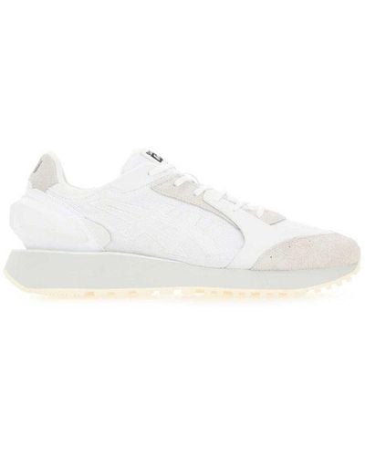 Onitsuka Tiger Logo Patch Lace-up Trainers - White