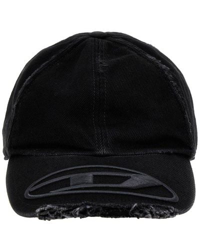 DIESEL Logo Embroidery Cap Hats - Black