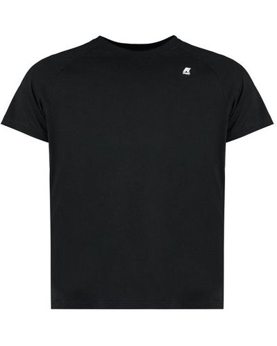 K-Way Logo Patch Crewneck T-shirt - Black