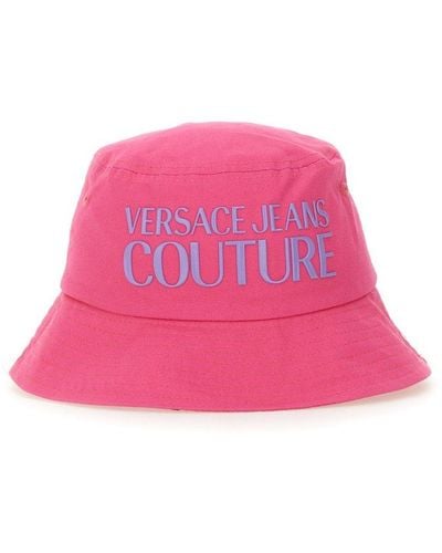 Versace Logo Rubberised Bucket Hat - Pink