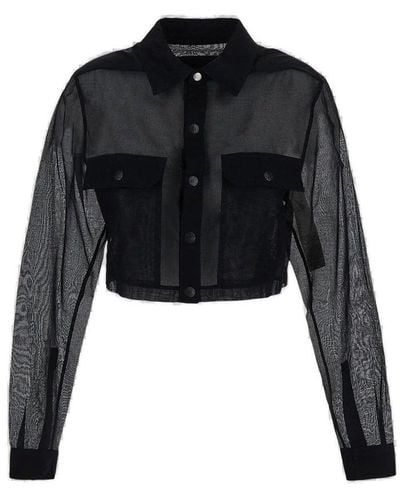 Rick Owens Cropped Outershirt - Black