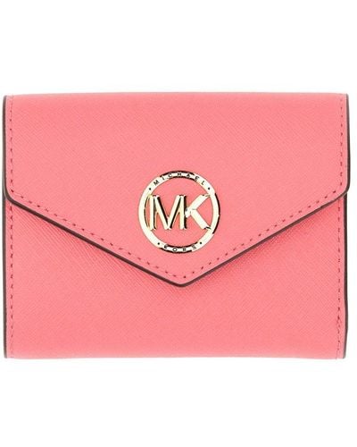 MICHAEL Michael Kors Carmen Medium Tri-fold Envelope Wallet - Pink
