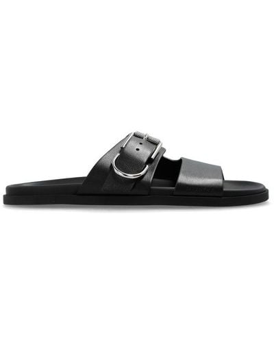 Givenchy Buckle Detailed Slippers - Black
