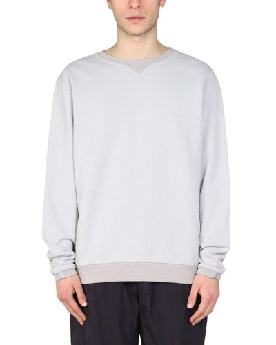 Monobi Long-sleeved Crewneck Sweatshirt - White