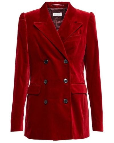 Dries Van Noten Bow Double-breasted Blazer - Red