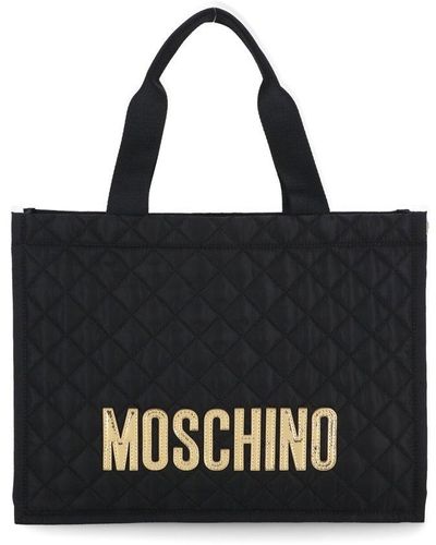 Moschino Shopping Bag With Logo - Black