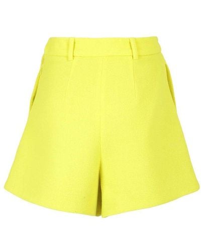 Alexandre Vauthier High-waisted Pleated Shorts - Yellow