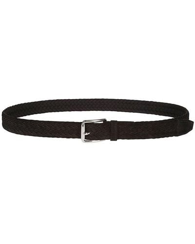 Tod's Braided Buckle Belt - Black