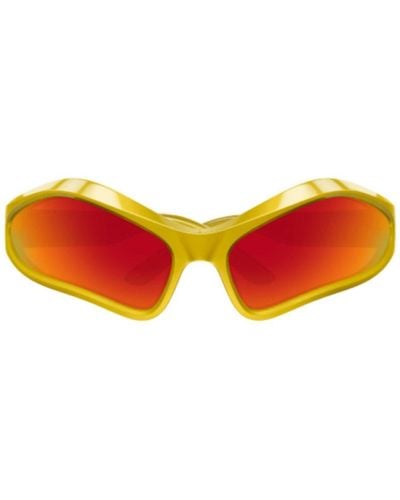 Balenciaga Geometric Frame Sunglasses - Yellow