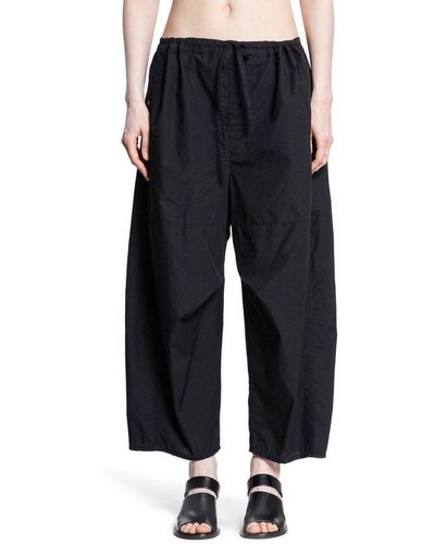 Lemaire Drawstring Tapered Leg Trousers - Black