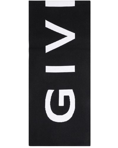 Givenchy Logo Intarsia Scarf - Black