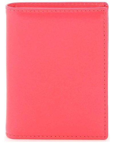 Comme des Garçons Super Fluo Colour-block Wallet - Pink