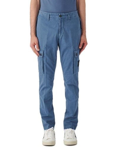 Stone Island Slim-fit Cargo Pants - Blue