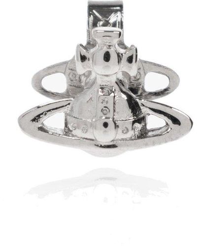 Vivienne Westwood Orb-shaped Stud Embellished Earring - Metallic