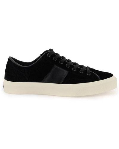 Tom Ford Cambridge Embossed Lace-up Trainers - Black