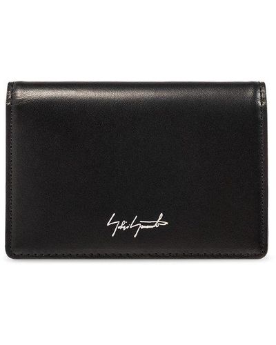 discord Yohji Yamamoto Logo Printed Bi-fold Wallet - Black
