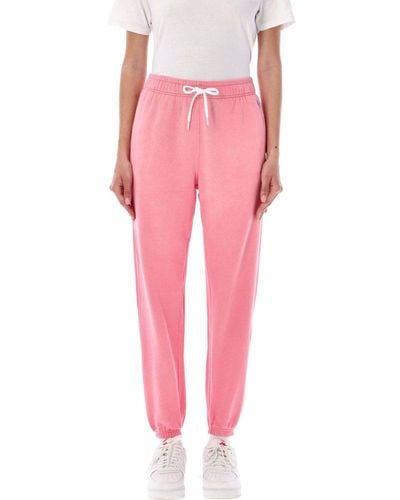 Polo Ralph Lauren Pony Embroidered Drawstring Track Trousers - Pink
