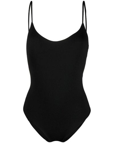 Fisico Sleeveless Scoop-back One-piece Swimsuit - Black