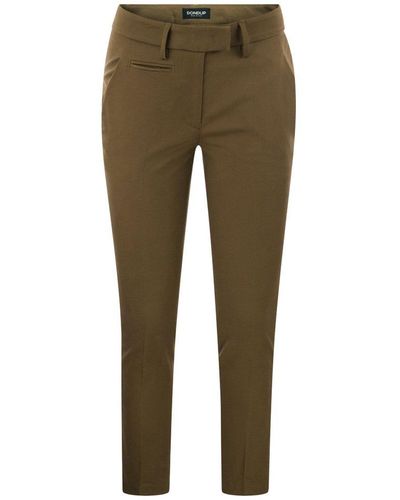 Dondup Straight Fit Slim Trousers - Green