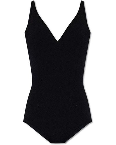 Alexander McQueen V-neck Sleeveless Bodysuit - Black