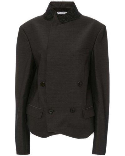 JW Anderson Double Breasted Button-up Blazer - Black