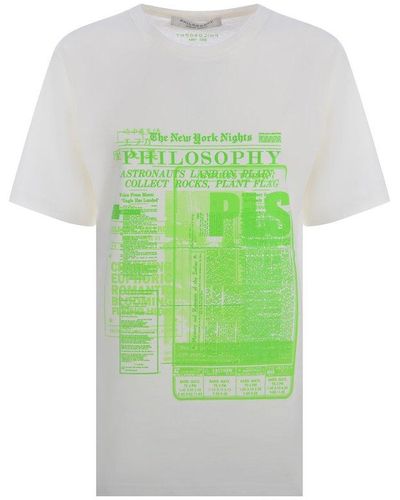 Philosophy Di Lorenzo Serafini T-shirt Logo In Cotone - Multicolour