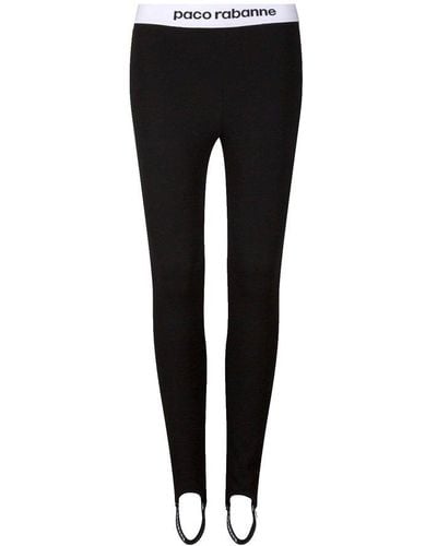 Rabanne Embroidered Slim Fit Trousers - Black