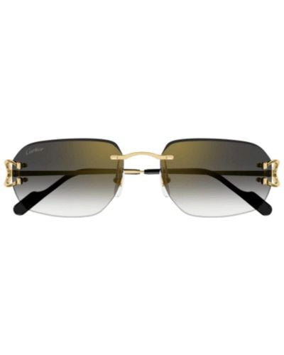 Cartier Aviator Frame Sunglasses - Green