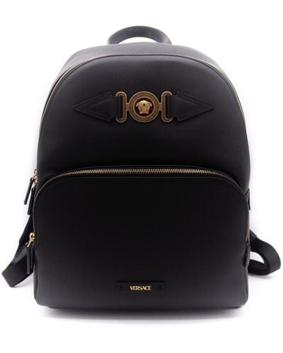 Versace Black Leather BIGGIE Backpack
