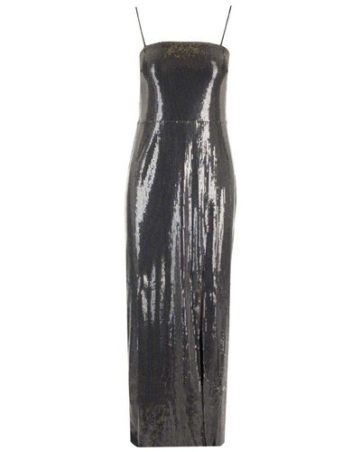 ROTATE BIRGER CHRISTENSEN Long Sequined Dress - Black