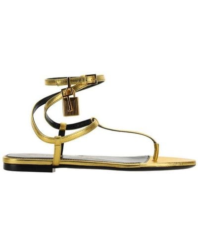 Tom Ford Metallic Effect Thong-strap Sandals
