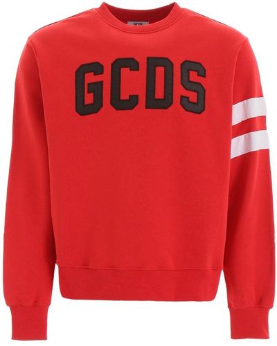 Gcds Logo Varsity Sweatshirt - Red