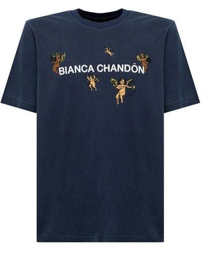 Bianca Chandon Angel Printed Crewneck T-shirt - Blue