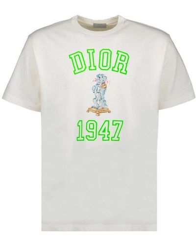 Dior Logo Printed Round-neck T-shirt - Green