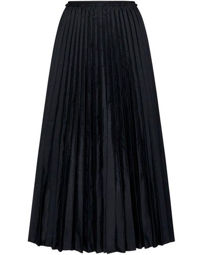 RED Valentino Red Pleated Midi Skirt - Blue