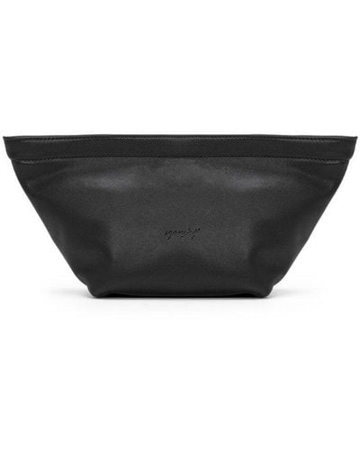 Marsèll Logo-debossed Zipped Clutch Bag - Black
