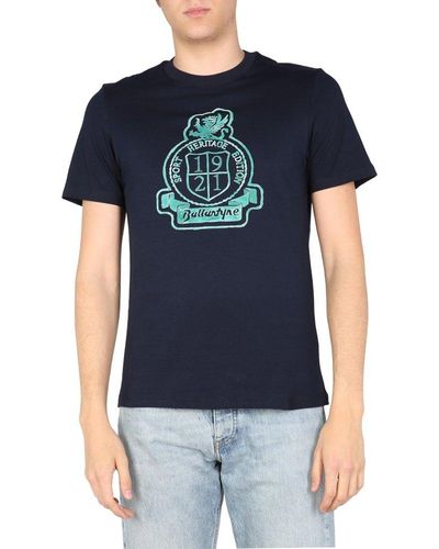Ballantyne Printed Crewneck T-shirt - Blue