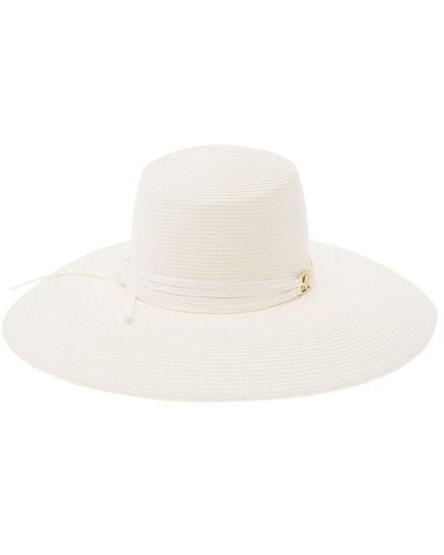 Alberta Ferretti Straw Hat - White